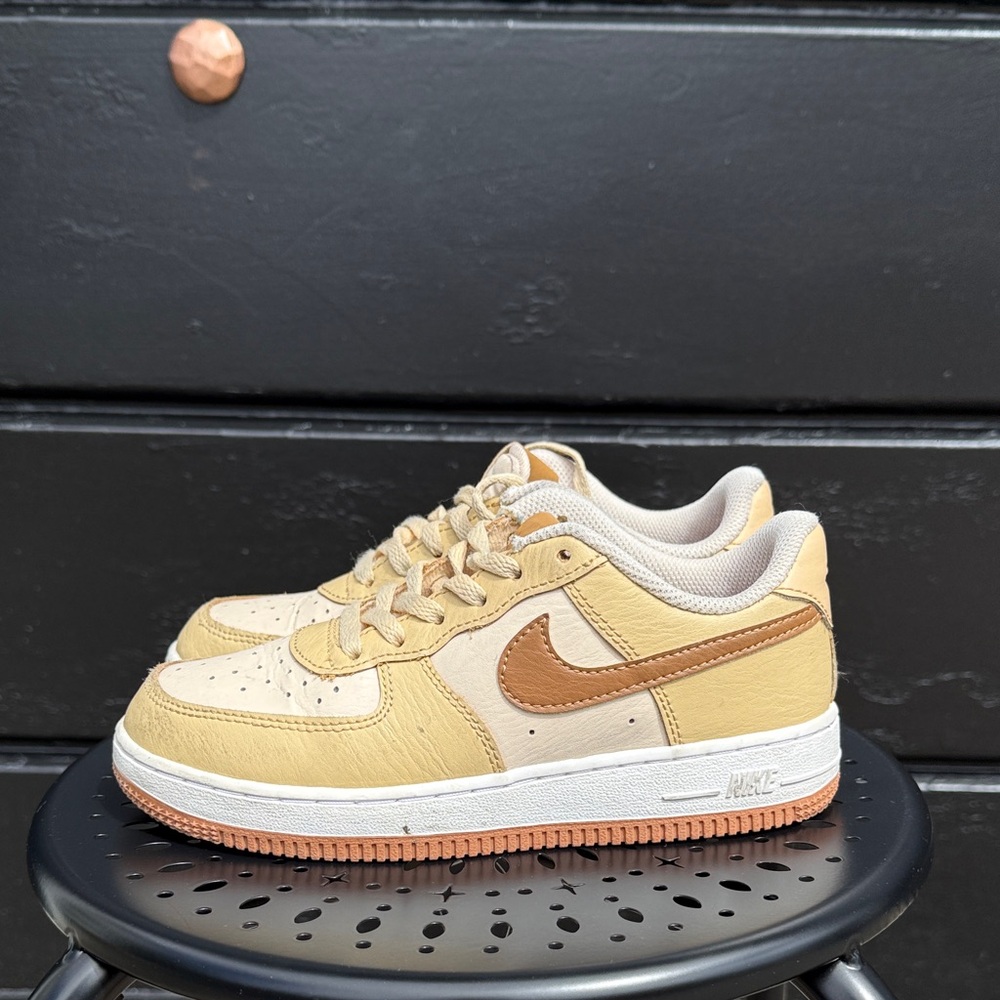 Nike Air Force 1 Low Beige and Brown Sneakers